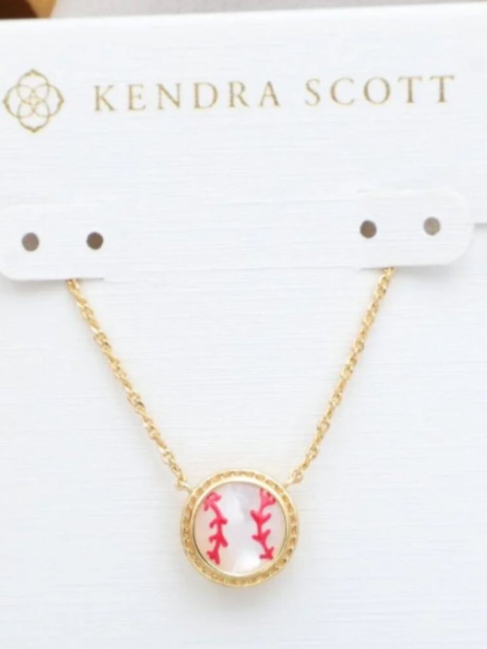 Kendra Scott Baseball Pendant Necklace